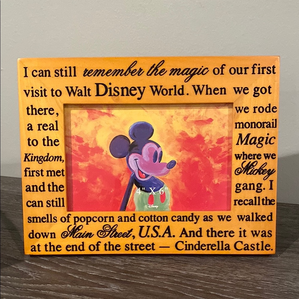 Disney Yellow and Red Mickey Mouse Picture Frame